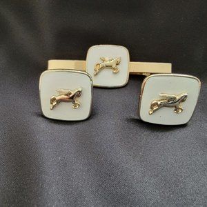 Vintage Pegasus Cuff Links and Tie Bar Clip